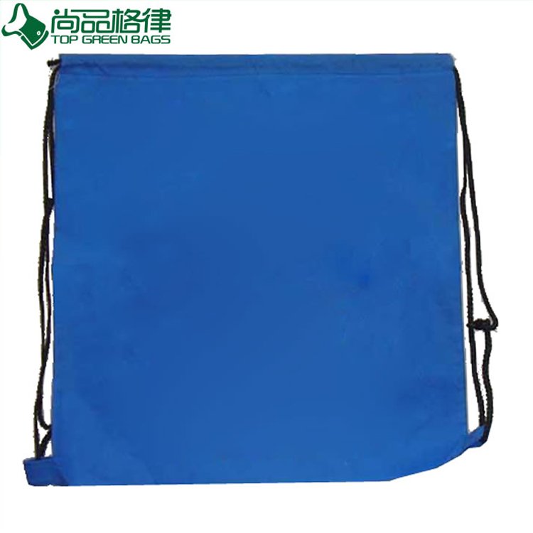 Navy Blue Nylon Drawstring Backpack School Bag (TP-dB224)
