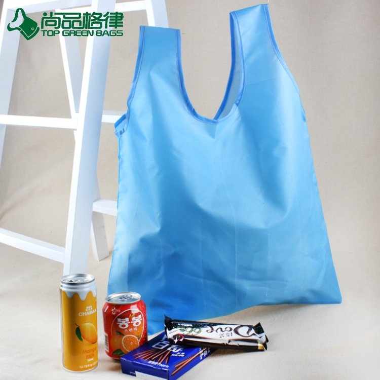 Wholesale cheap tote polyester shopping bag foldable tote shopping bag (TP-FB207)