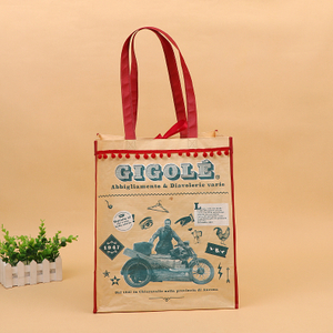 Custom Printing Eco-friendly Brown Warp and Weft Special Paper Bag with non woven handle