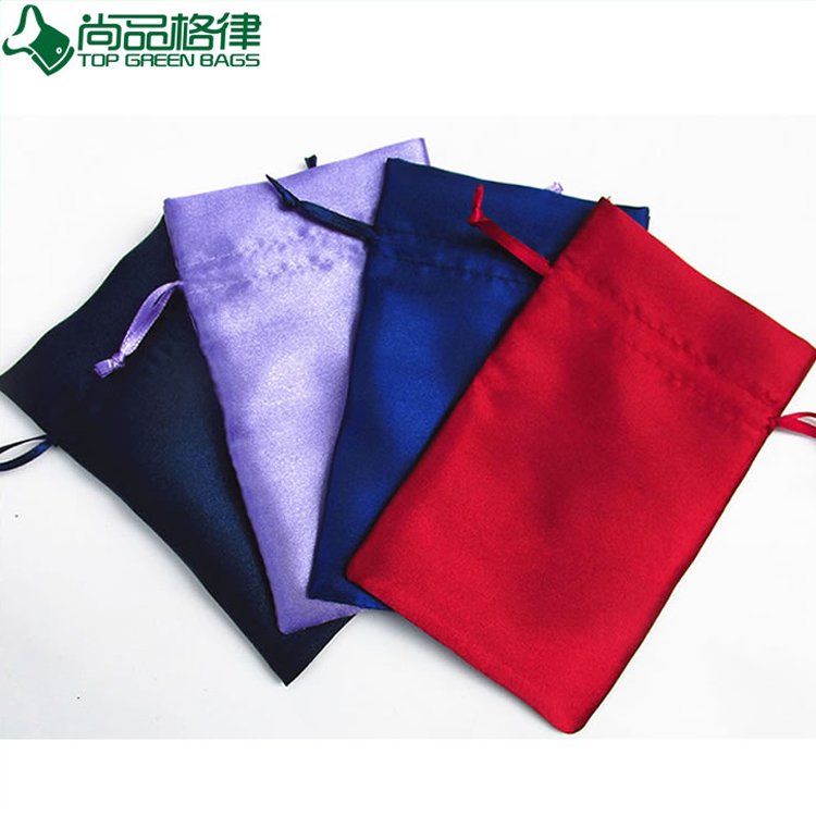 High Quality Cosmetic Pouch Satin Drawstring Bags (TP-dB142)