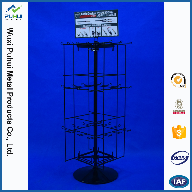 Spinning Counter Display Rack With Hooks(PHY1009)