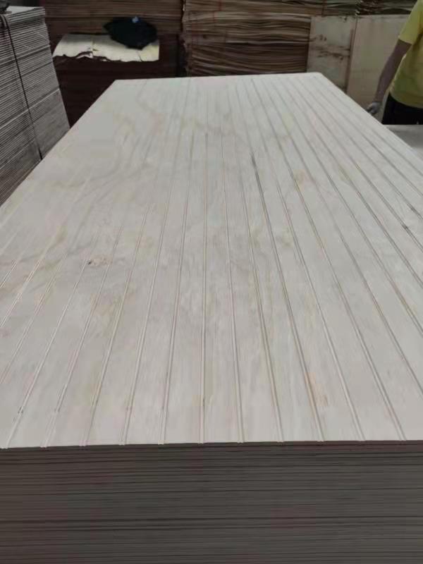 grooved plywood plywood with W design grooves