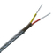 High temperature fiberglass insulated parallel construction thermocouple & extension wire with metal overbraid - Single pair