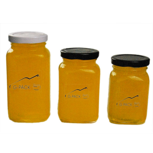 Square Glass Honey Containers