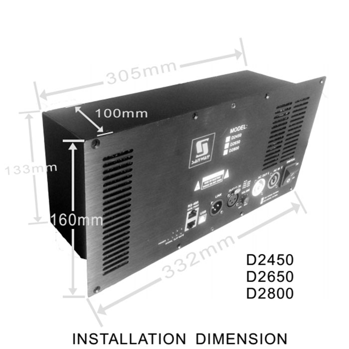 وحدة مكبر الصوت D2450 ثنائية القنوات من الفئة D بقوة 500 واط مع DSP