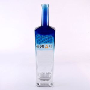 Color Painted Square Glass Bottle