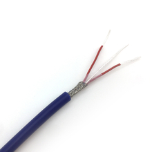 Silicone rubber insulated 3 cores RTD wire with stainless steel braid - Twisted 