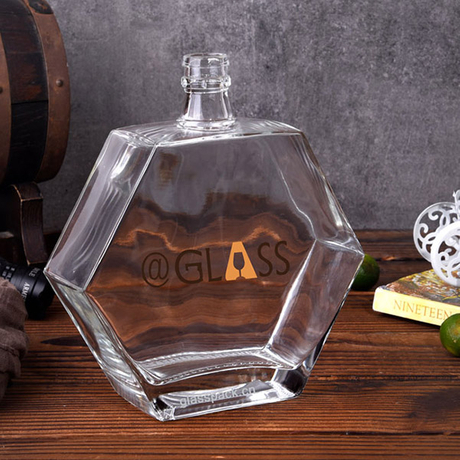 500ml Hexagon Shape Glass Bottle - Top Quality Glass Bottles & Vodka ...