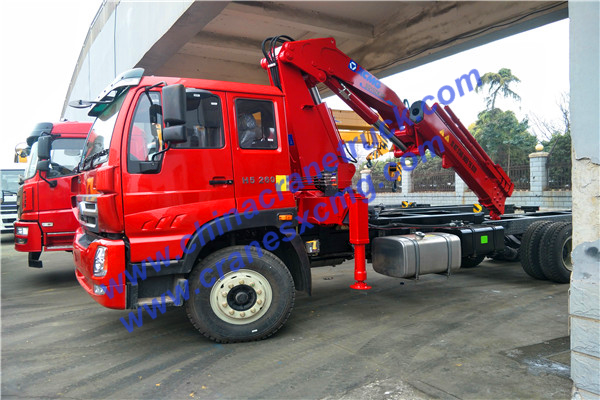 Customer order 10 ton knuckle boom truck-mounted crane